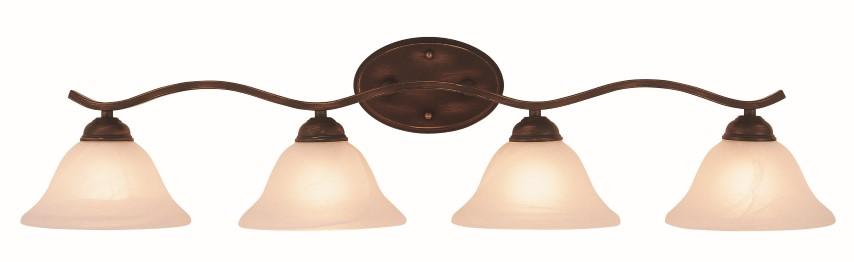 4LT BATHBAR-WAVE-MRBLZD GLS